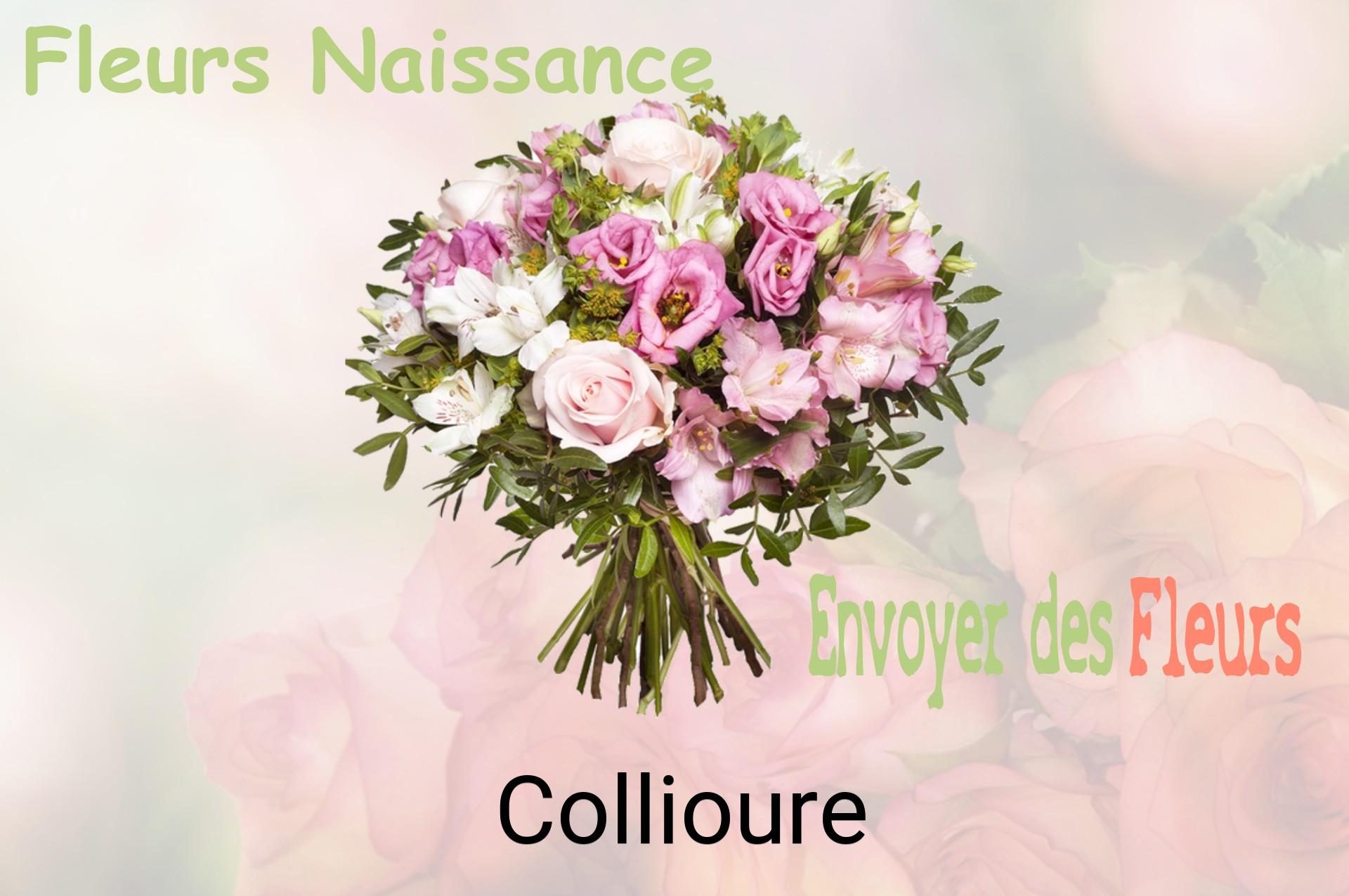 Bouquet de fleurs de naissance livré à Collioure